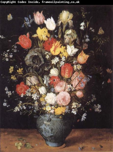 Jan Brueghel The Elder Flower in a blue vase